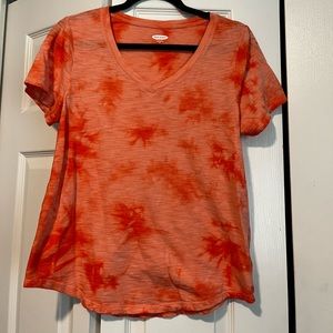 Orange tie dye tee shirt old navy